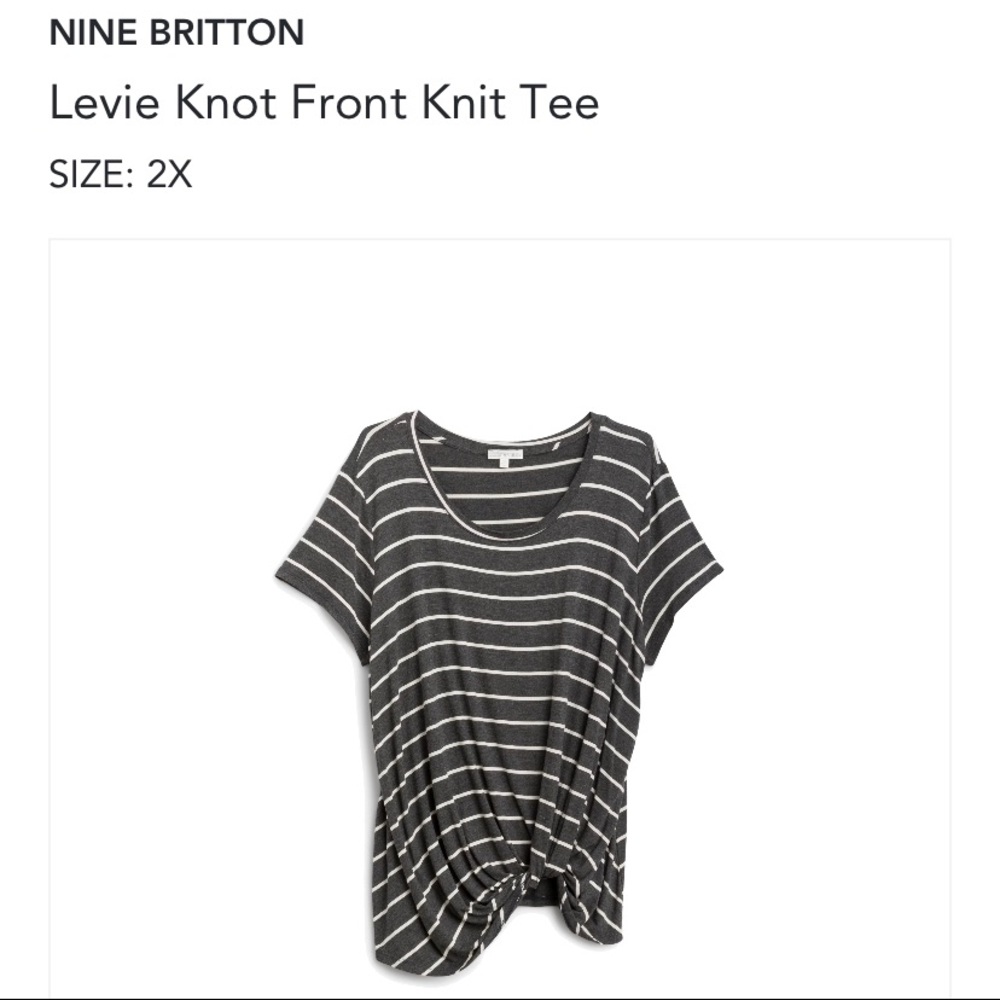 Tee shirt with a cute tie knot at the waist